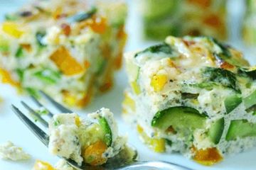 Pepper and courgette frittata 