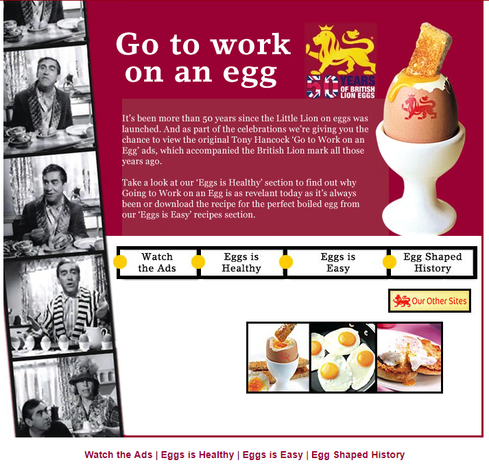 Go to work on an egg homepage
