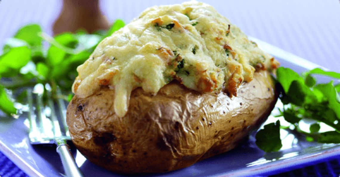 Souffléed baked potatoes