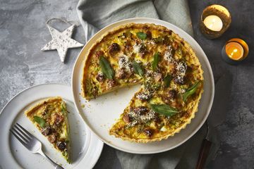 Christmas leftovers quiche