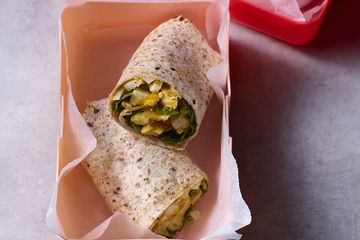 Curried egg wraps